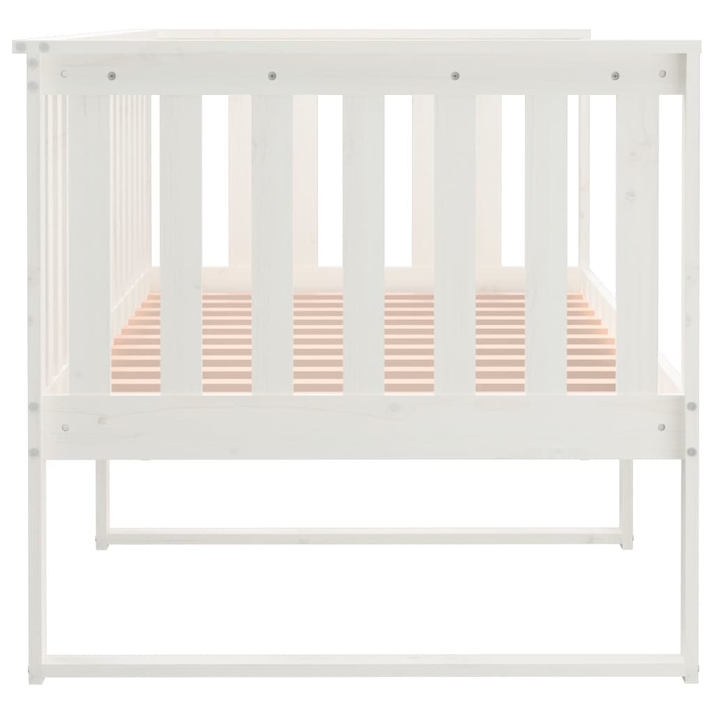 Dormeuse senza Materasso-Divano Letto-Struttura Letto Bianco 100x200 cm Legno Massello Pino 308896