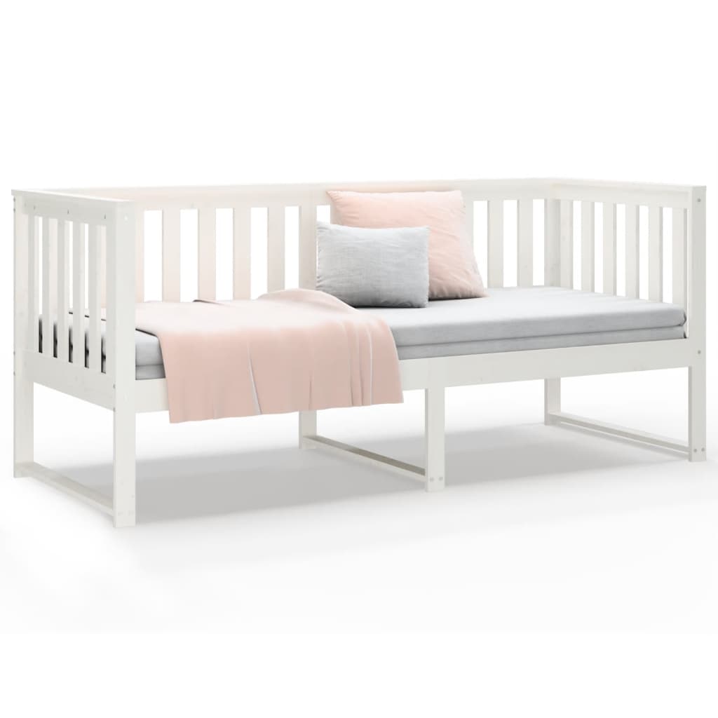 Dormeuse senza Materasso-Divano Letto-Struttura Letto Bianco 75x190 cm in Legno di Pino 510198