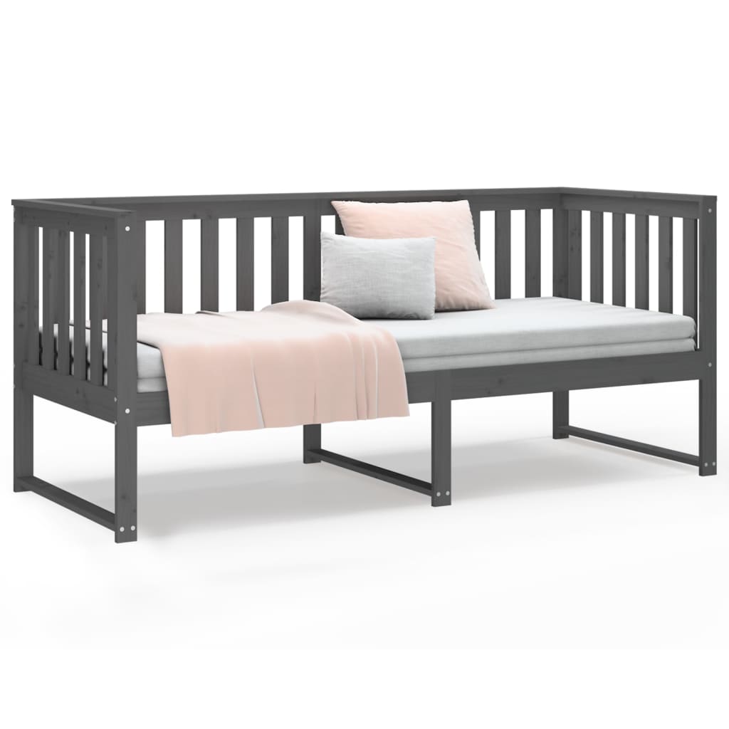 Dormeuse Grigia 75x190 cm in Legno Massello di Pino 820893