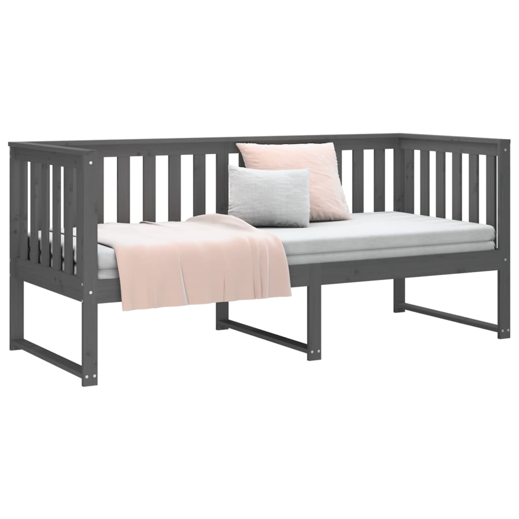 Dormeuse Grigia 75x190 cm in Legno Massello di Pino 820893