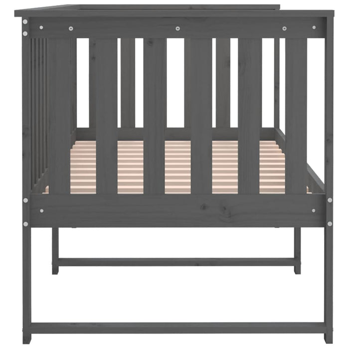 Dormeuse Grigia 75x190 cm in Legno Massello di Pino 820893