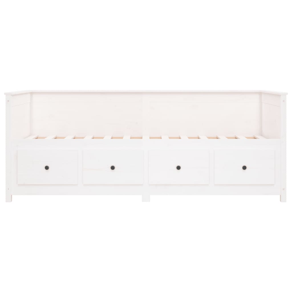 Dormeuse senza Materasso Bianca 90x200 cm Legno Massello Pino 820902