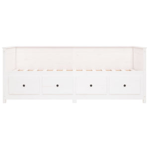 Dormeuse senza Materasso Bianca 90x190 cm Legno Massello Pino 820912