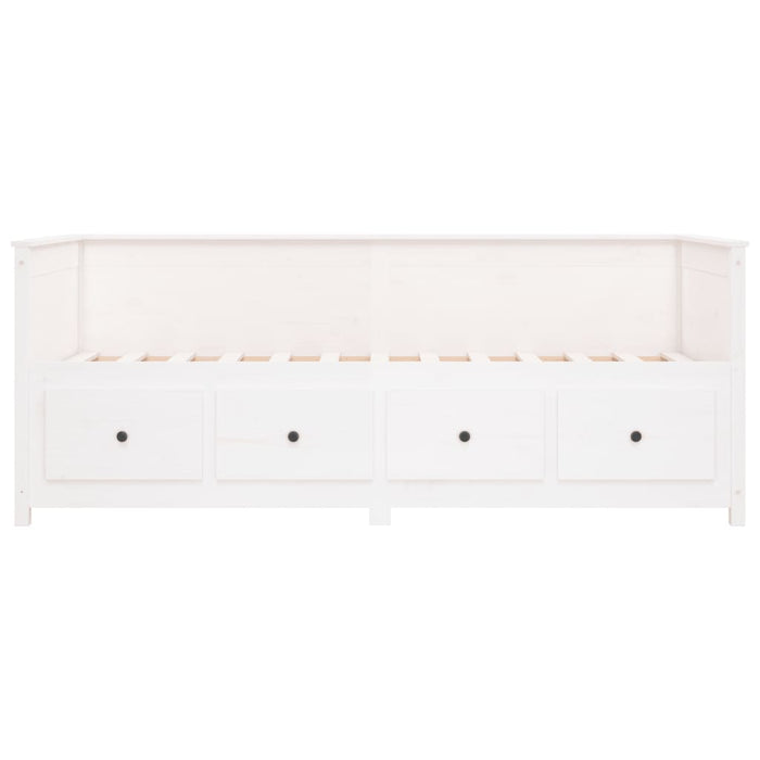 Dormeuse senza Materasso Bianca 90x190 cm Legno Massello Pino 820912