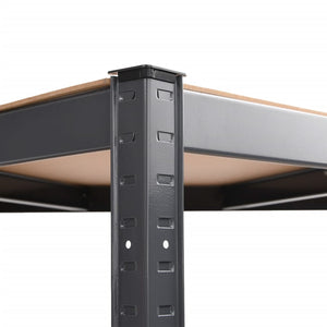 Scaffale angolare a 4 ripiani in acciaio e legno composito antracite 02_0045677