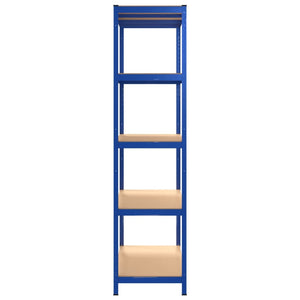 Mensola 5 Strati Blu in Acciaio e Legno Multistrato cod mxl 48925