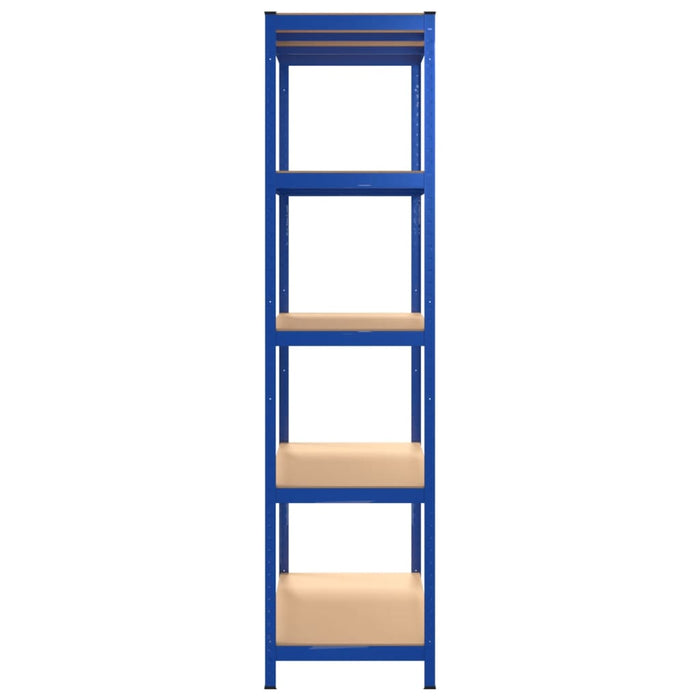 Mensola 5 Strati Blu in Acciaio e Legno Multistrato cod mxl 48925