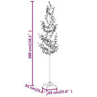 Albero di Ciliegio con 368 LED Bianco Caldo 300 cm 345134