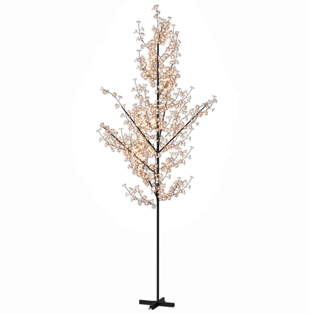 Albero di Ciliegio con 672 LED Bianco Caldo 400 cm