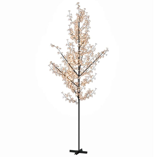 Albero di Ciliegio con 672 LED Bianco Caldo 400 cm