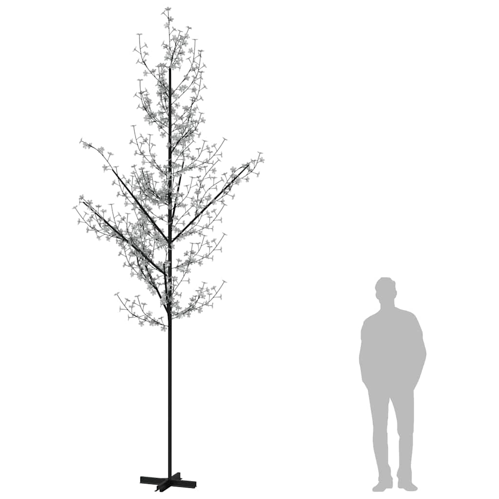 Albero di Ciliegio con 672 LED Bianco Caldo 400 cm
