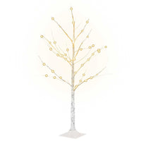 Betulla con LED Bianco Caldo 48 LED 120 cm 345142