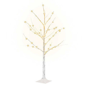 Betulla con LED Bianco Caldo 48 LED 120 cm 345142