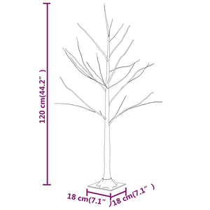 Betulla con LED Bianco Caldo 48 LED 120 cm 345142