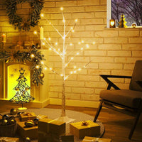 Betulla con LED Bianco Caldo 48 LED 120 cm 345142