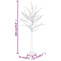 Betulla con LED Bianco Caldo 96 LED 180 cm 345144