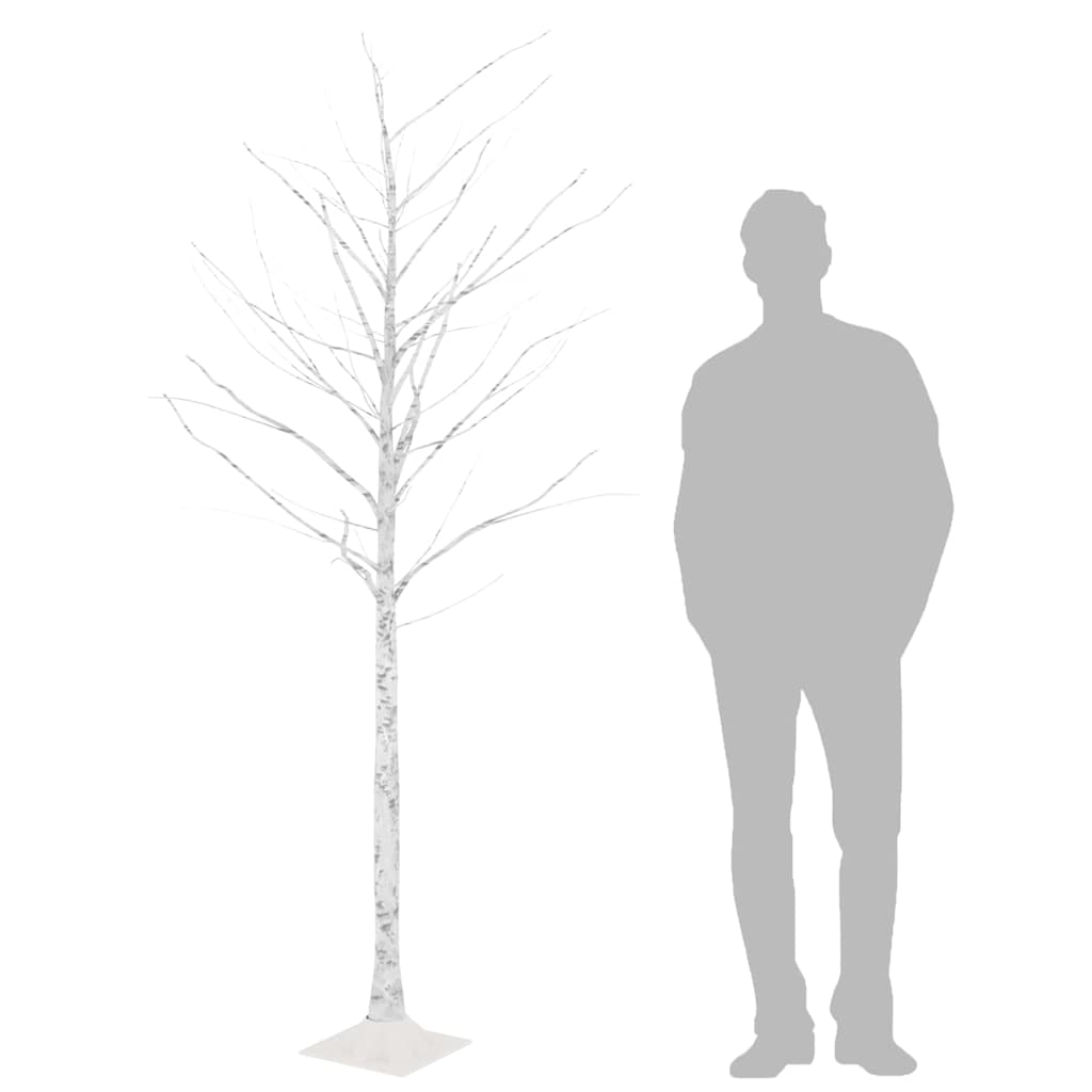 Betulla con LED Bianco Caldo 128 LED 220 cm 345145