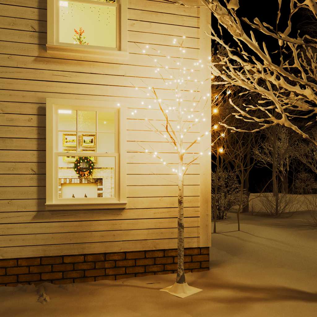 Betulla con LED Bianco Caldo 240 LED 300 cm 345146