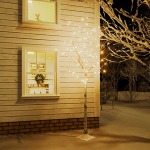 Betulla con LED Bianco Caldo 240 LED 300 cm 345146