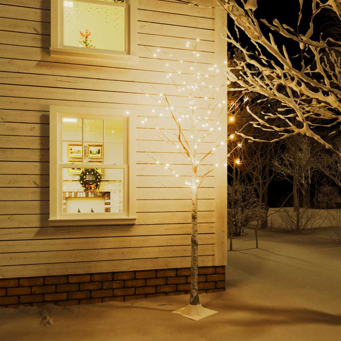 Betulla con LED Bianco Caldo 240 LED 300 cm 345146