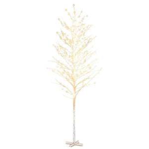 Betulla Bianca con LED Bianco Caldo 672 LED 400 cm cod mxl 16356