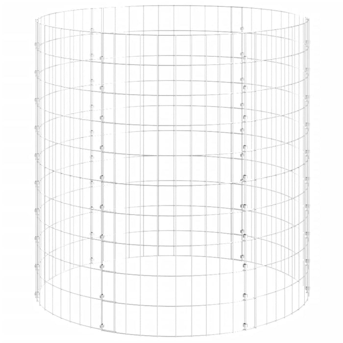 Compostiera da Giardino Ø100x100 cm in Acciaio Zincato 3115944