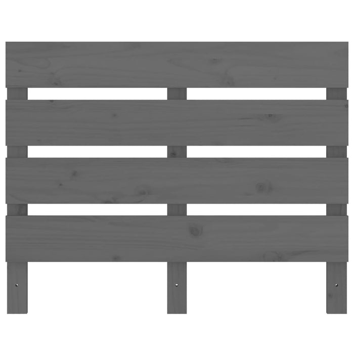 Testiera per Letto Grigia 100x3x80 cm in Legno Massello di Pino 821334
