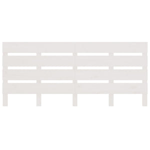 Testiera per Letto Bianca 120x3x80 cm in Legno Massello di Pino
