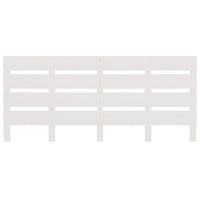 Testiera per Letto Bianca 140x3x80 cm in Legno Massello di Pino 821343
