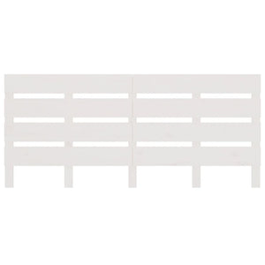 Testiera per Letto Bianca 140x3x80 cm in Legno Massello di Pino 821343