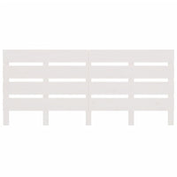 Testiera per Letto Bianca 160x3x80 cm in Legno Massello di Pino 821353