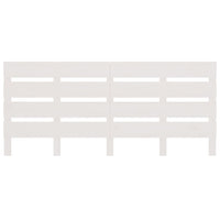 Testiera per Letto Bianca 135x3x80 cm in Legno Massello di Pino