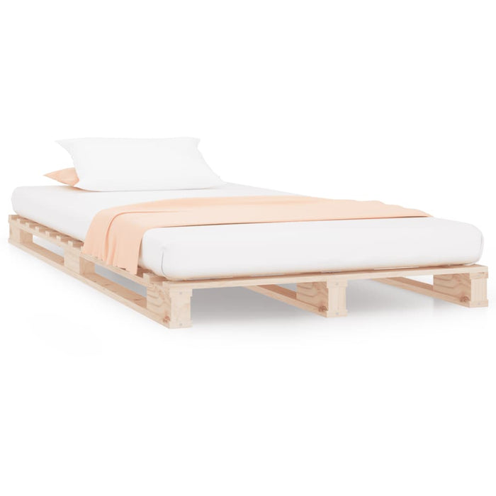 Letto a Pallet 90x200 cm in Legno Massello di Pino 821377