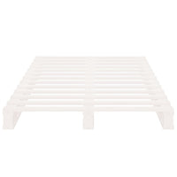 Letto a Pallet Bianco 90x200 cm in Legno Massello di Pino 821378