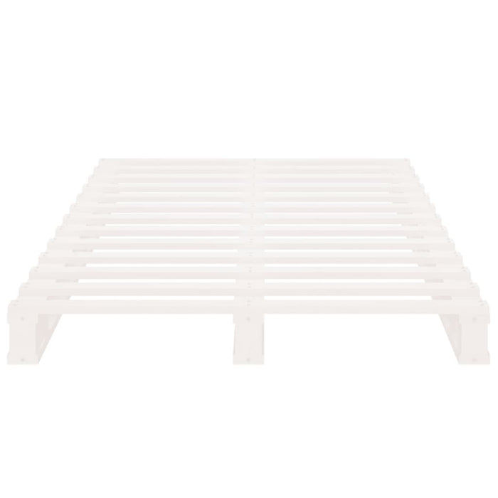 Letto a Pallet Bianco 90x200 cm in Legno Massello di Pino 821378