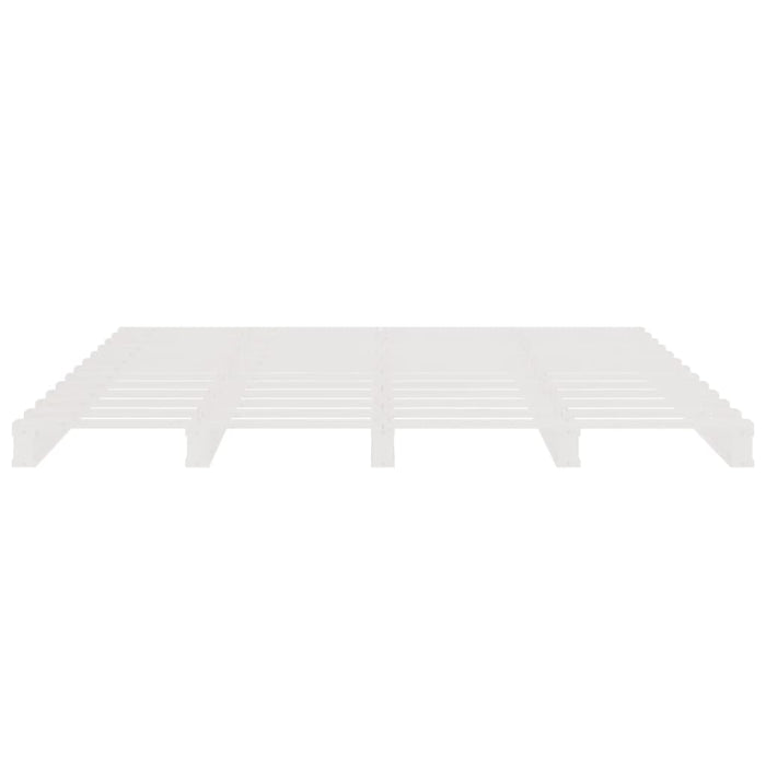 Letto a Pallet Bianco 180x200 cm Super King in Legno Massello 821408