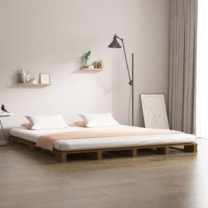 Letto Pallet senza Materasso Ambra Small Double Legno Massello 821430