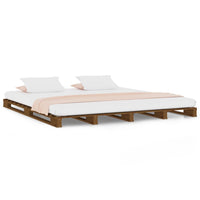 Letto Pallet senza Materasso Ambra 140x190 in Legno Massello 821440