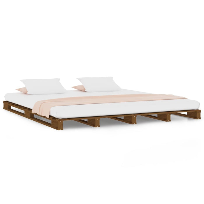 Letto Pallet senza Materasso Ambra 140x190 in Legno Massello 821440