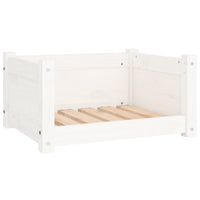 Letto per cani bianco 55,5x45,5x28 cm in legno di pino massiccio 821443