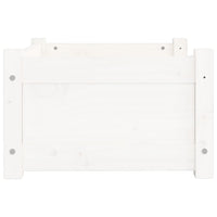 Letto per cani bianco 55,5x45,5x28 cm in legno di pino massiccio 821443