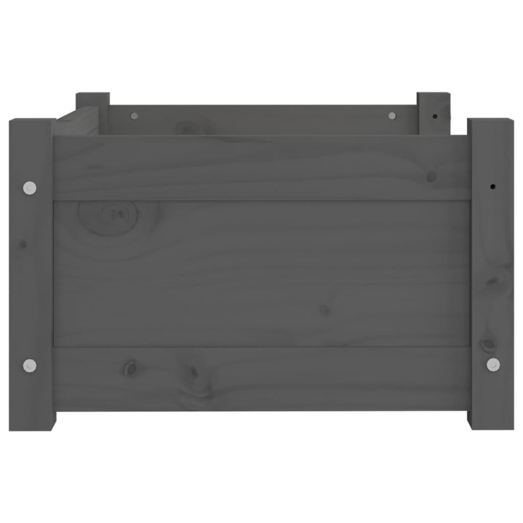 Cuccia per Cani Grigia 55,5x45,5x28cm in Legno Massello di Pino 821444