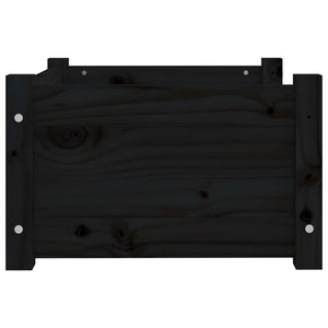 Cuccia per Cani Nera 55,5x45,5x28cm in Legno Massello di Pino cod mxl 34261