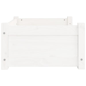 Letto per cani bianco 65,5x50,5x28 cm in legno di pino massiccio 821448
