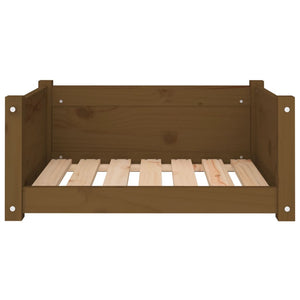 Cuccia per Cani Miele 65,5x50,5x28cm in Legno Massello di Pino