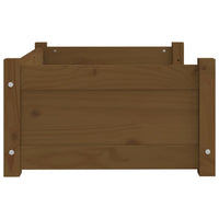 Cuccia per Cani Miele 65,5x50,5x28cm in Legno Massello di Pino