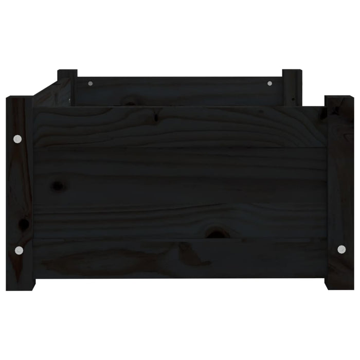 Cuccia per cani comodo divano 65,5 x 50,5 x 28 cm in legno di pino massiccio nero 02_0042768