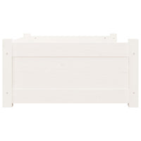 Cuccia per Cani Bianca 75,5x55,5x28cm in Legno Massello di Pino 821453