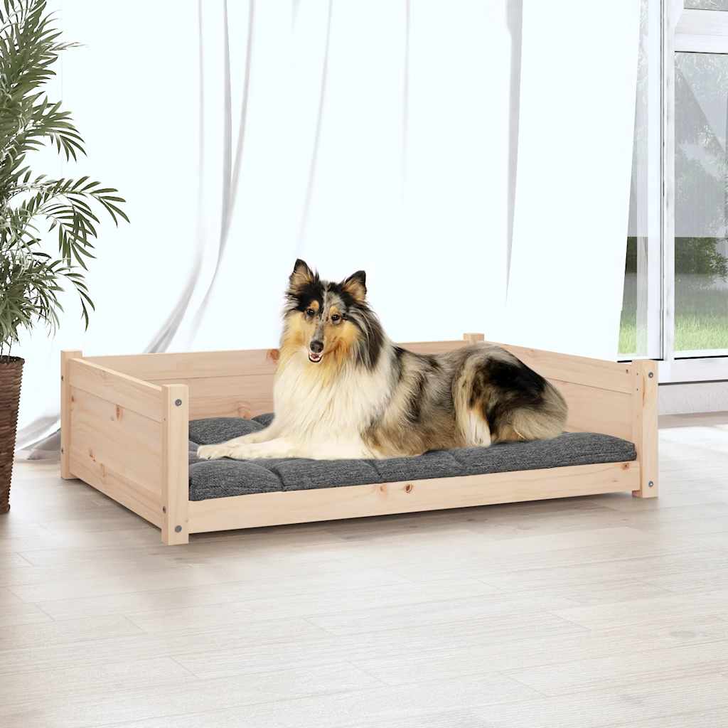 Cuccia per Cani 95,5x65,5x28 cm in Legno Massello di Pino cod mxl 37439