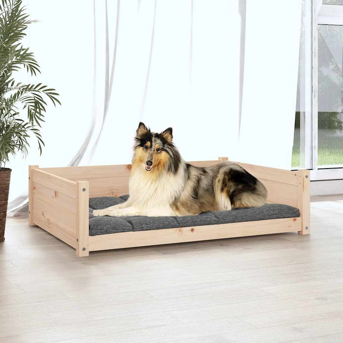 Cuccia per Cani 95,5x65,5x28 cm in Legno Massello di Pino cod mxl 37439